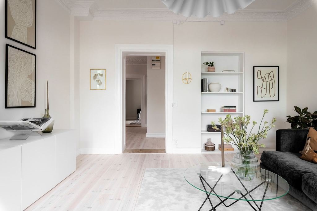 casa en Suecia salon mesita