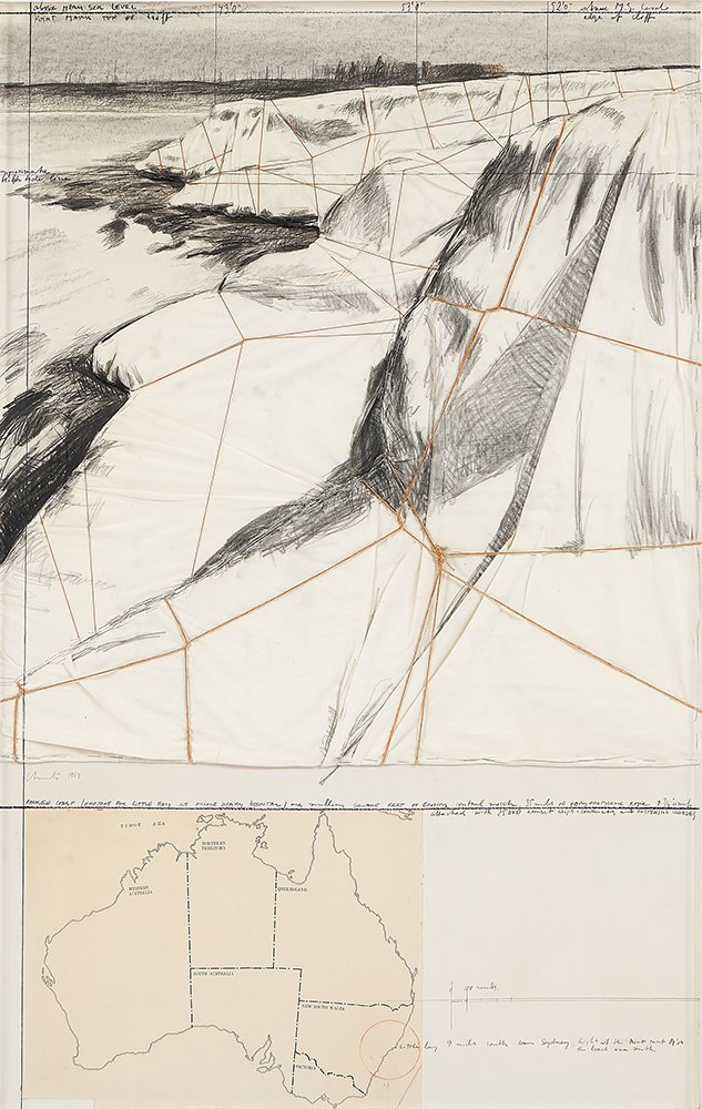 Christo y Jean-Claude, Packed Coast (Project For Little Bay, At Prince Henry Hospital, Sydney) 1969