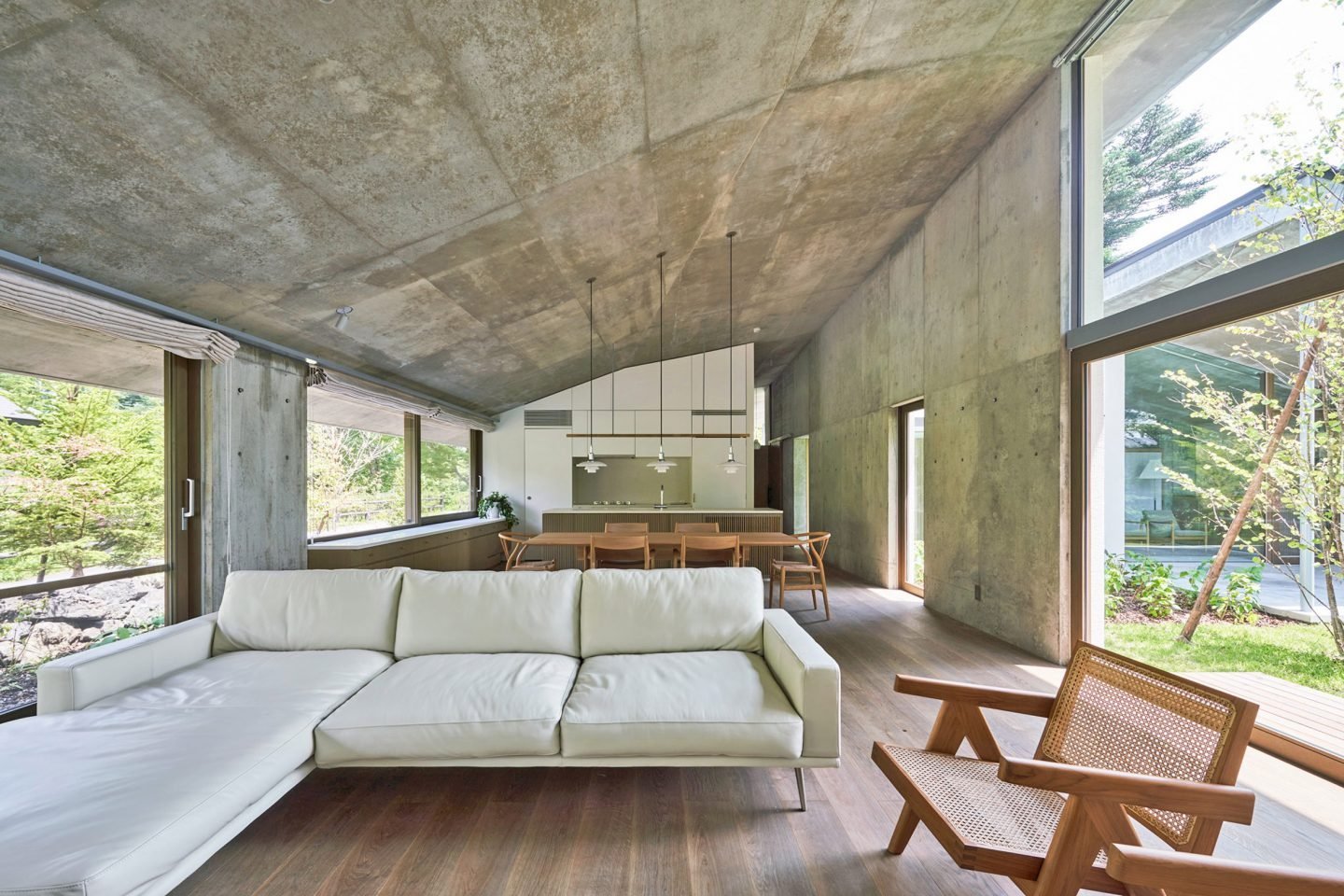 casa Japon salon comedor cocina ventanas