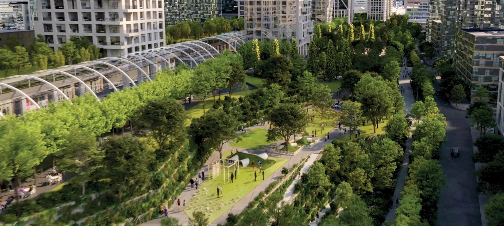 Rascacielos unidos Orca de Safdie Architects en Toronto