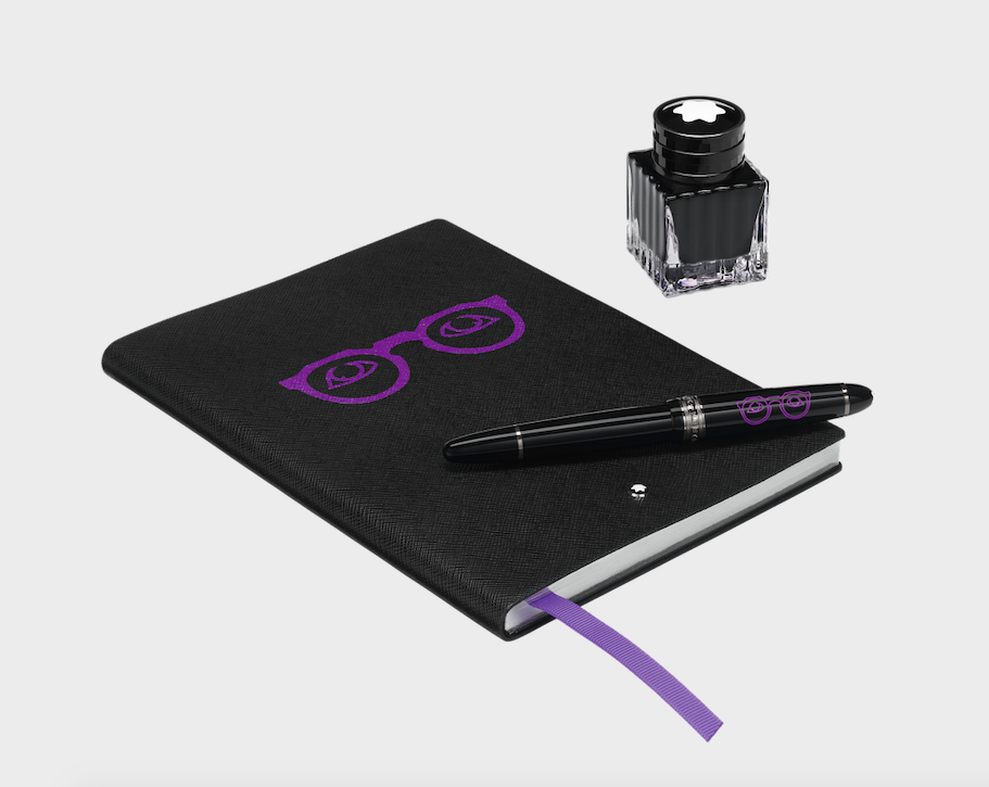 La nueva pluma está decorada con los ojos y las gafas que lleva Spike Lee en morado, el color fetiche del cineasta.