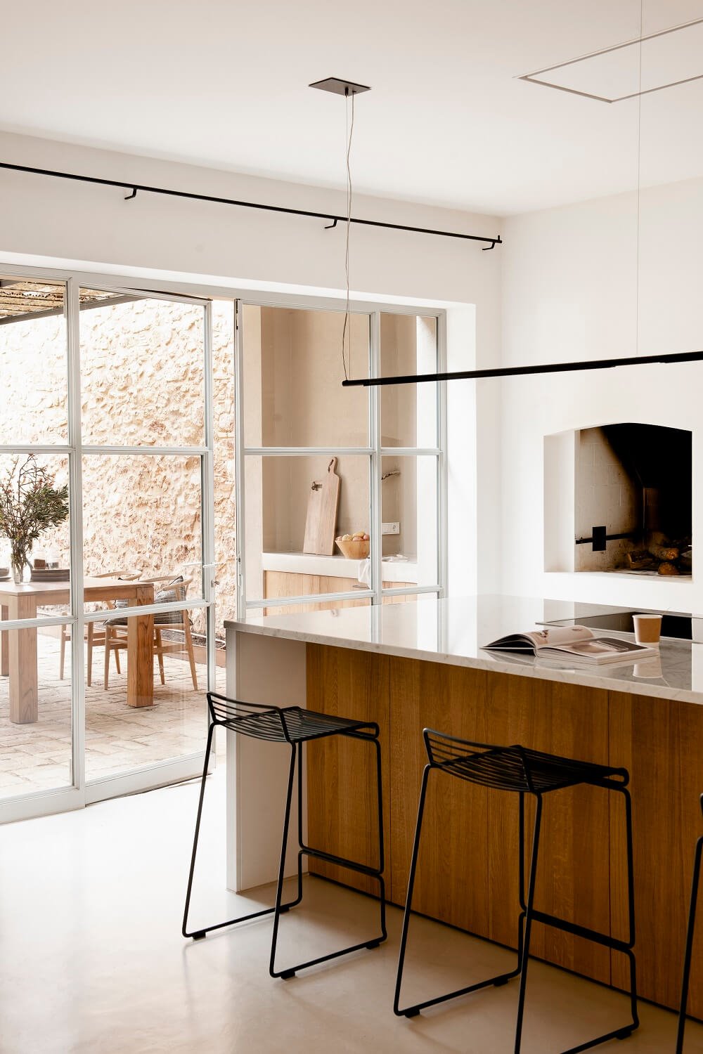 Detalles cocina chimenea