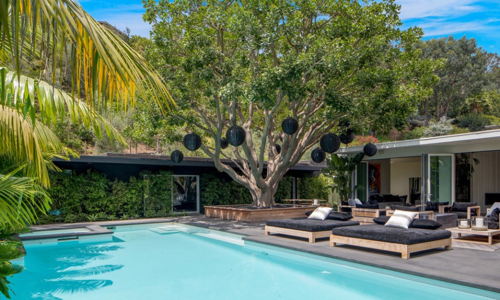 Casa moderna Cindy Crawford piscina