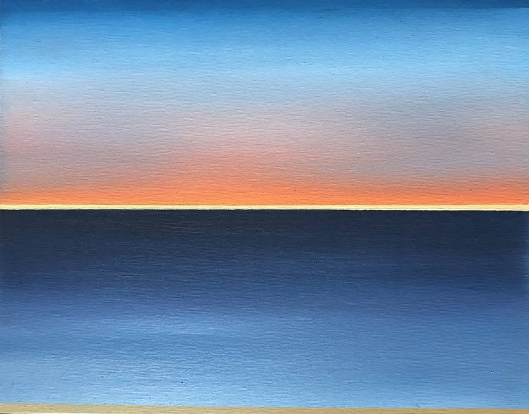 Lámina playa Saatchi Art atardecer