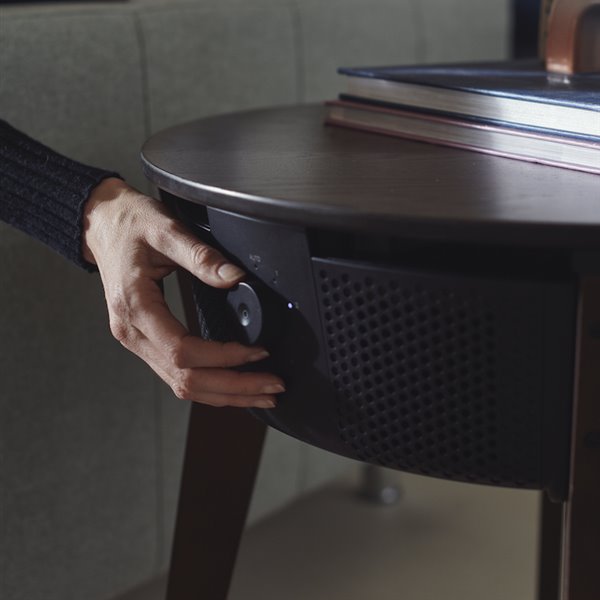 Ikea colección STARKVIN mesa con purificador de aire color negro