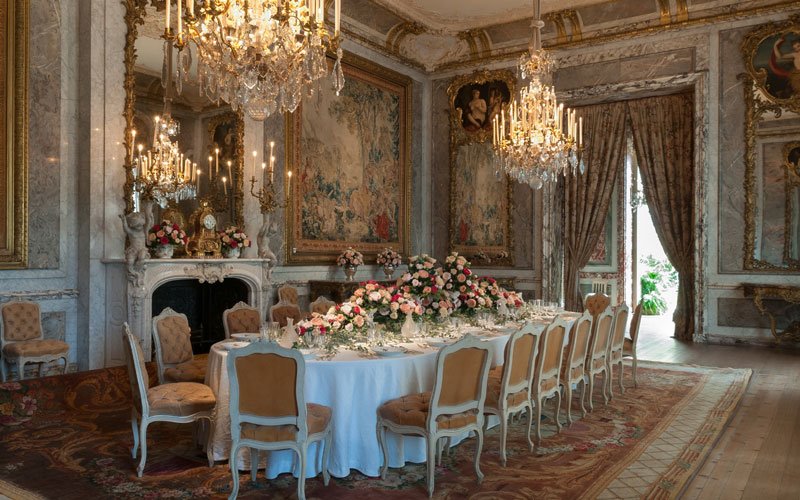 Castillo Waddesdon Manor de la nueva película Cenicienta comedor