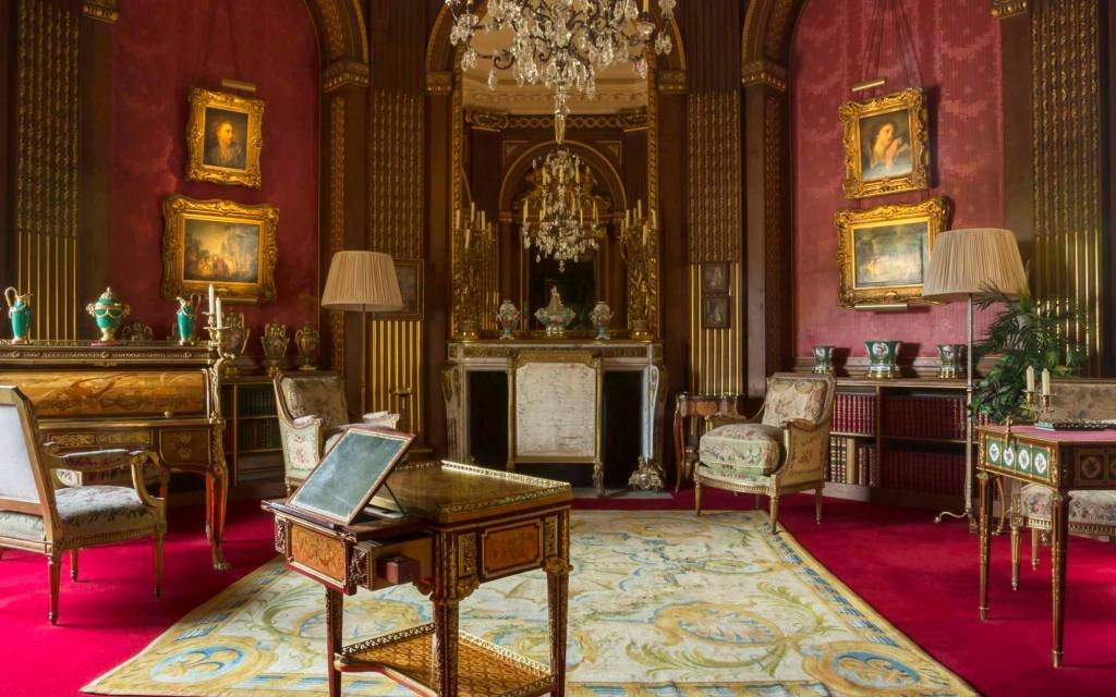 Castillo Waddesdon Manor de la nueva película Cenicienta sala de estar