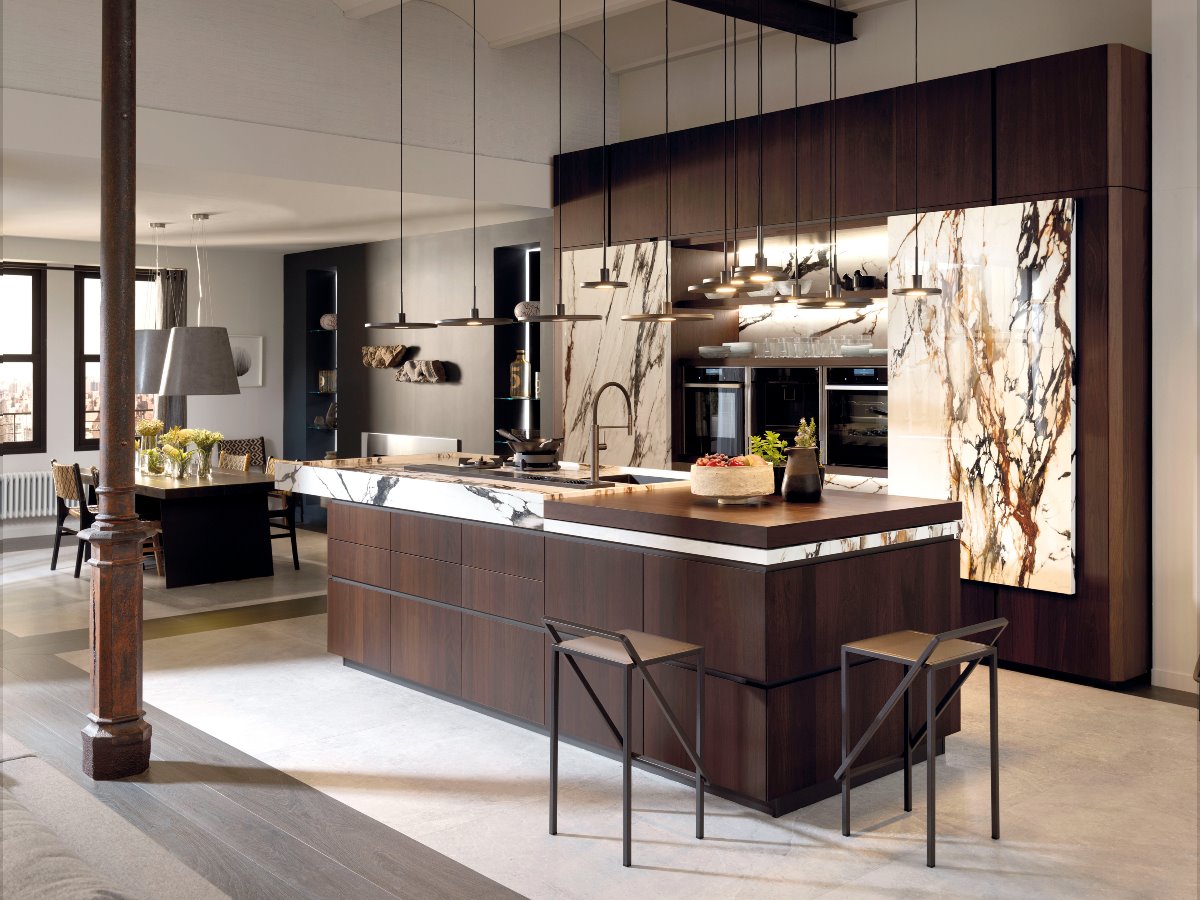 Sofisticada y sobrada de elegancia, así es esta nueva cocina de Gamadecor. 