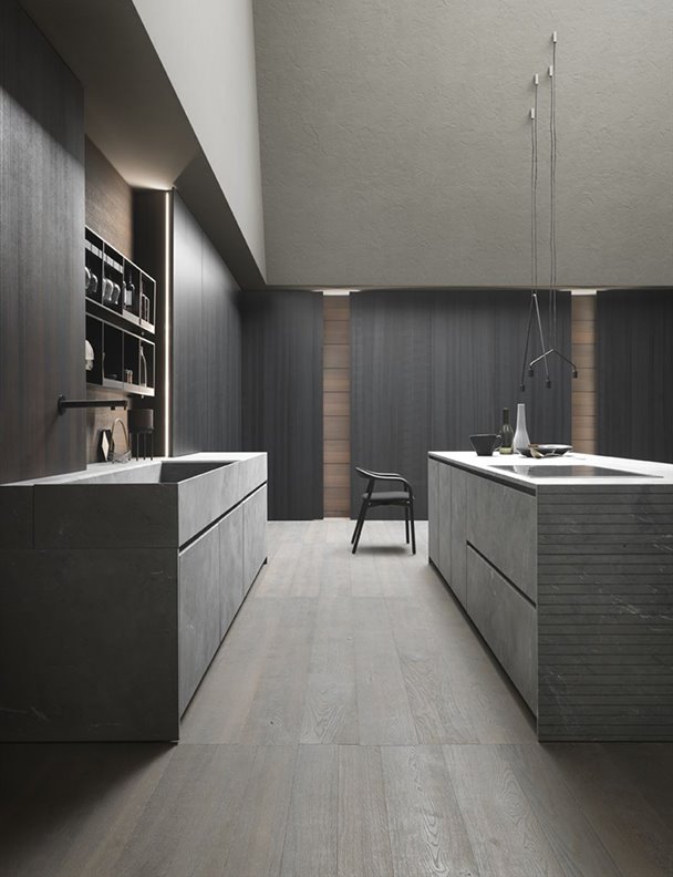 Estos son los cuatro materiales clave para una cocina moderna y funcional