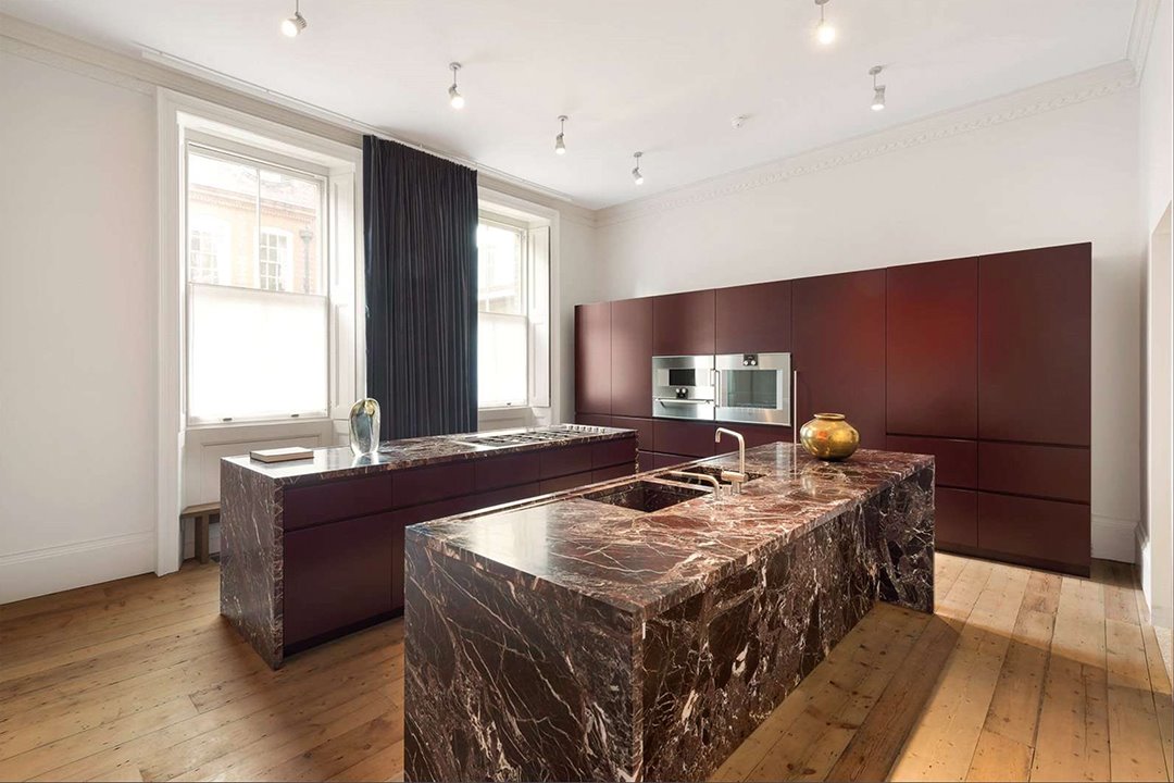 Casa del escultor Anish Kapoor en Londres cocina