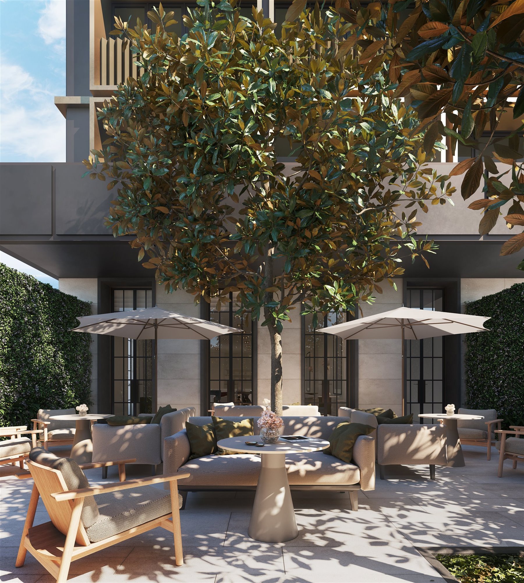 terraza exterior del hotel Rosewood Villa Magna. VILLA 22