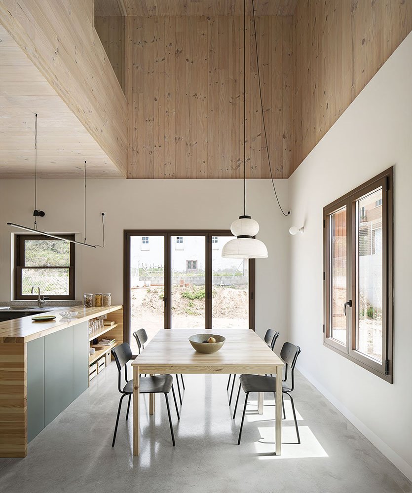 casa prefabricada mdn nook architects comedor cocina