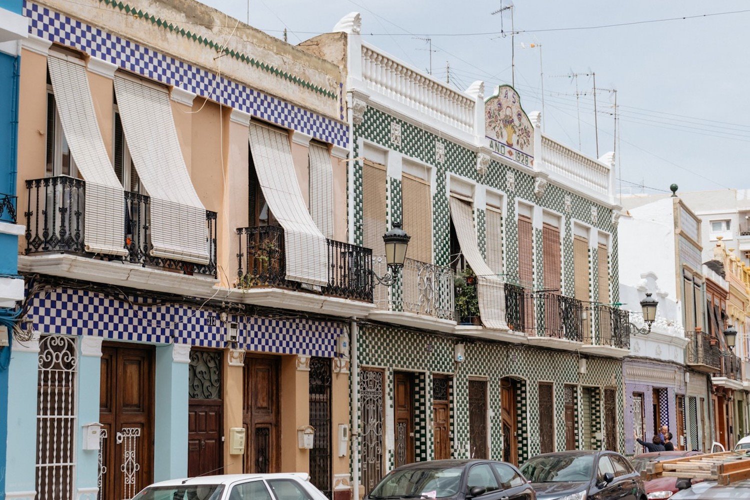Casas del barrio El Cabanyal en Valencia