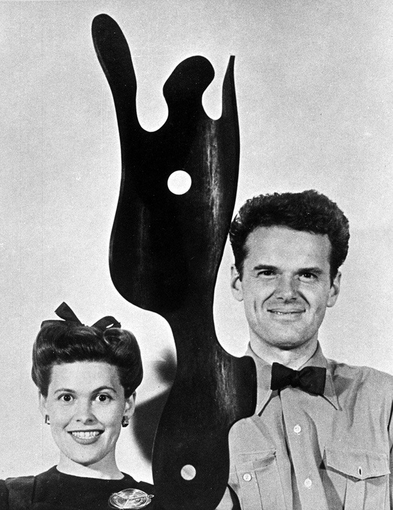 eames Christmas card sculpture molded plywood leg splint 1944