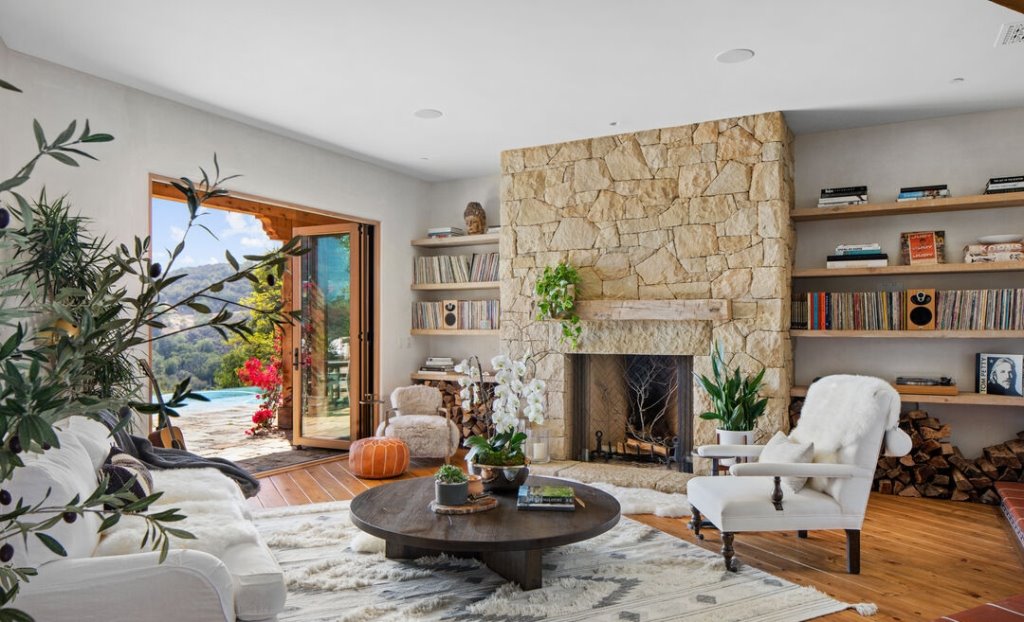 Casa de la actriz Renée Zellweger en Topanga salón