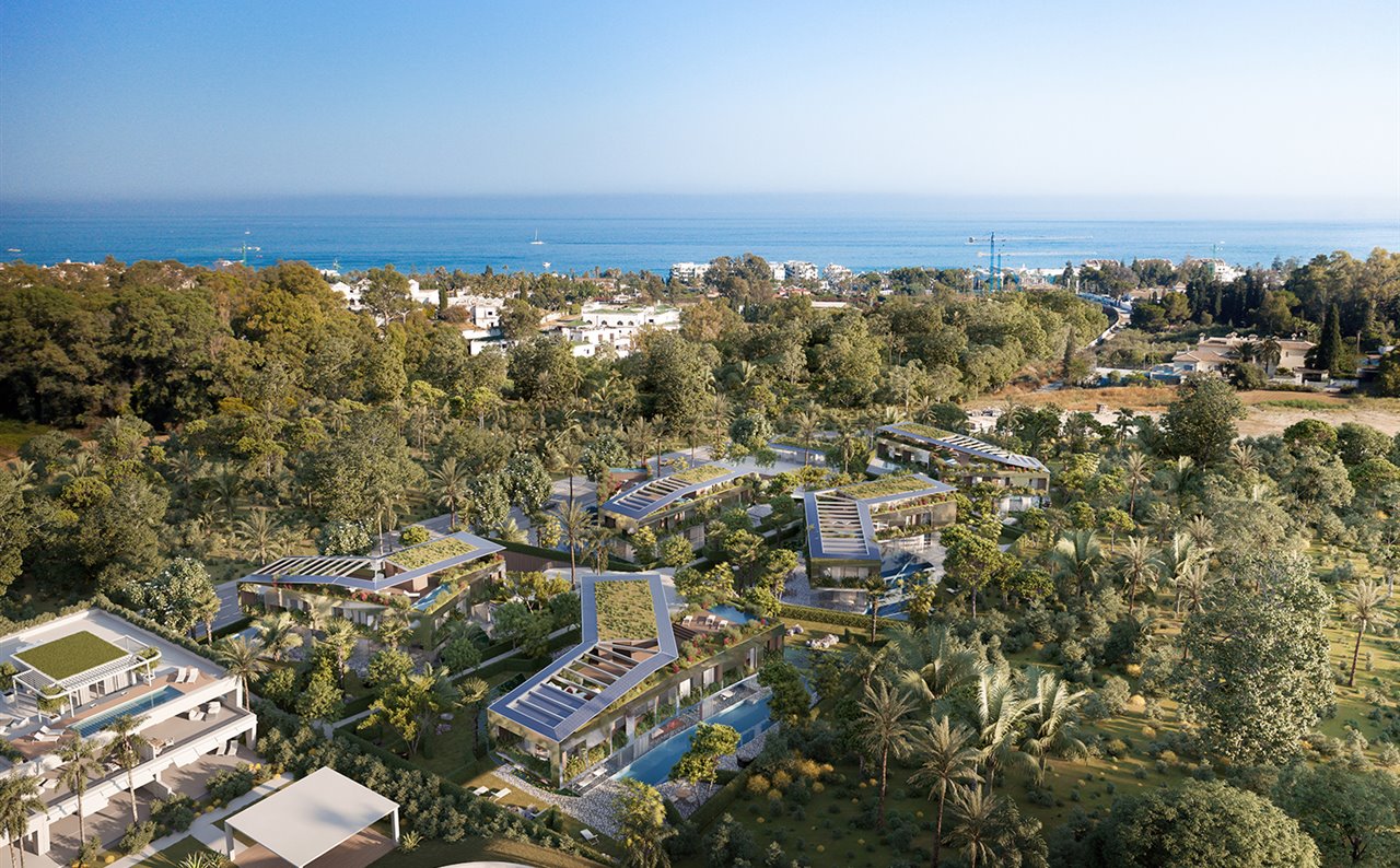 Karl Lagerfeld Villas Marbella ocupará una superficie total de 9670 metros cuadrados, con superficies para cada villa de 660, 695, 705, 805 y 845 metros cuadrados respectivamente.