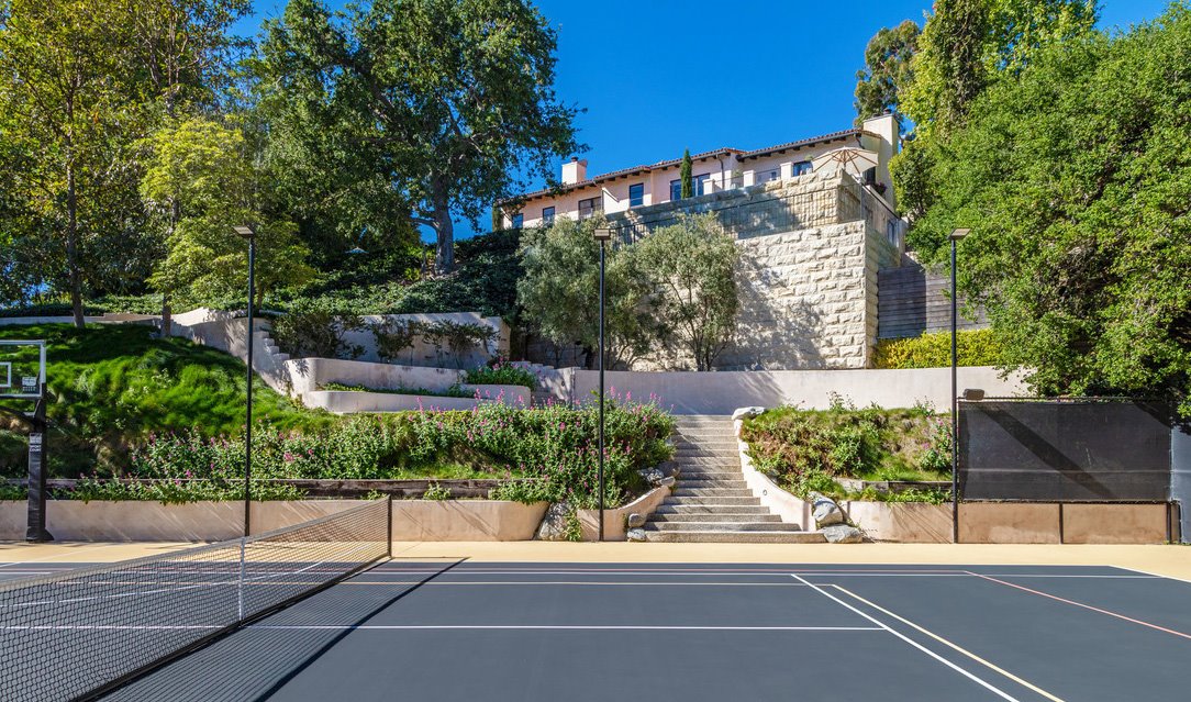 Casa de Justin Timberlake y Jessica Biel en Hollywood Hills pista de tenis