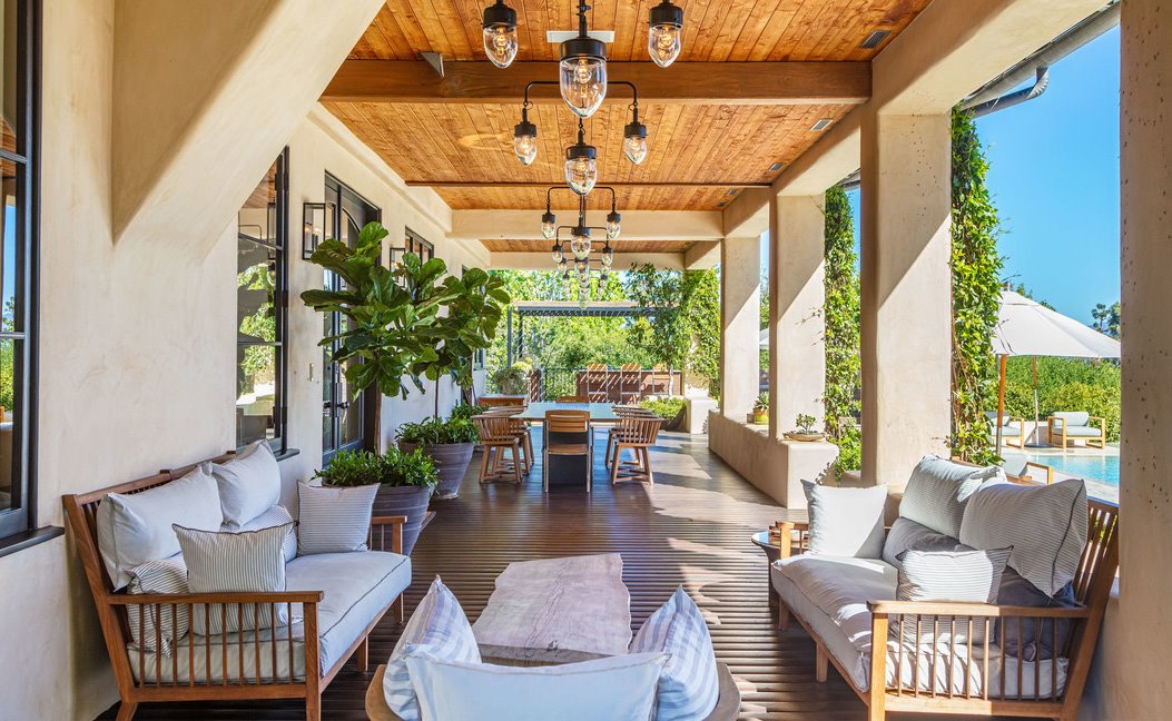 Casa de Justin Timberlake y Jessica Biel en Hollywood Hills terraza