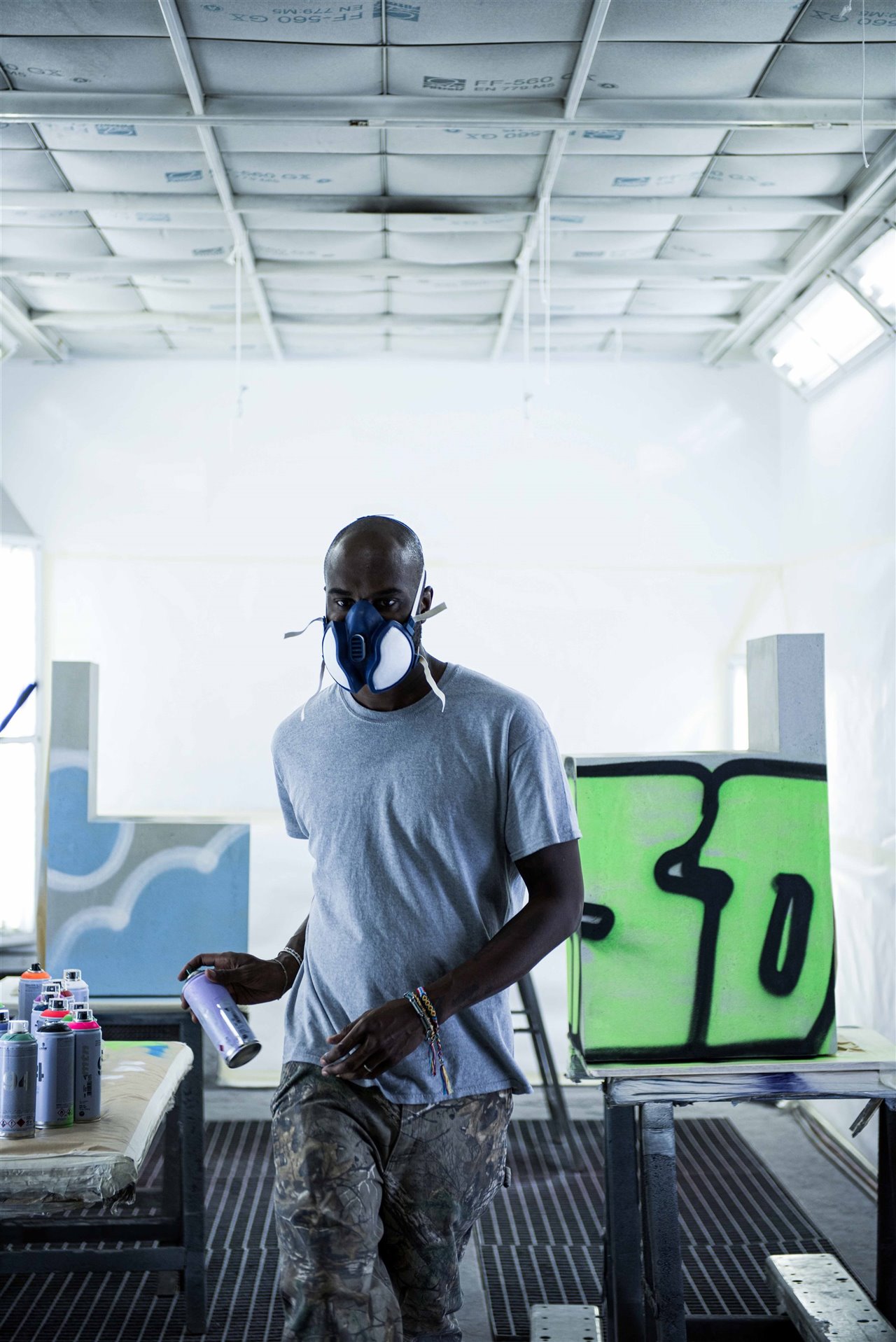 Virgil Abloh en la exposicion Eflorescence de la Galerie kreo