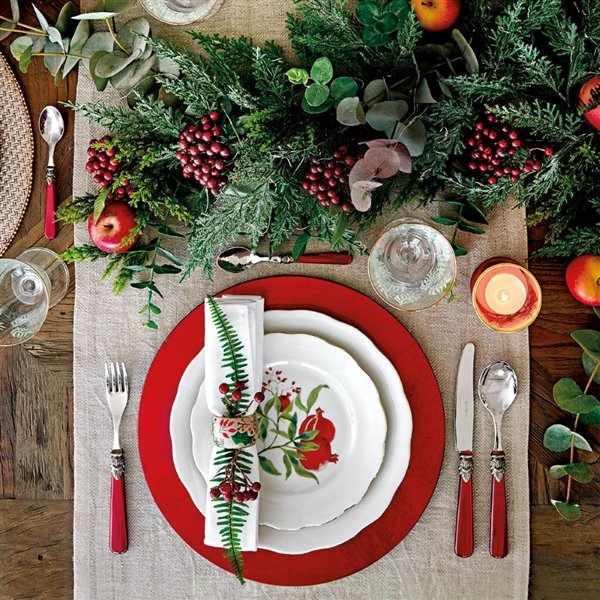 Cubertería roja Navidad