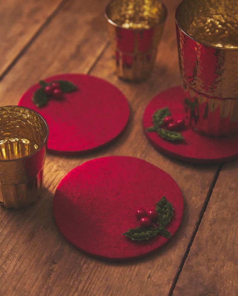 Posavasos fieltro Navidad Zara Home