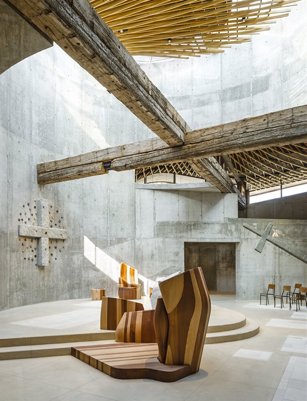Una iglesia moderna que evoca los primitivos templos cristianos