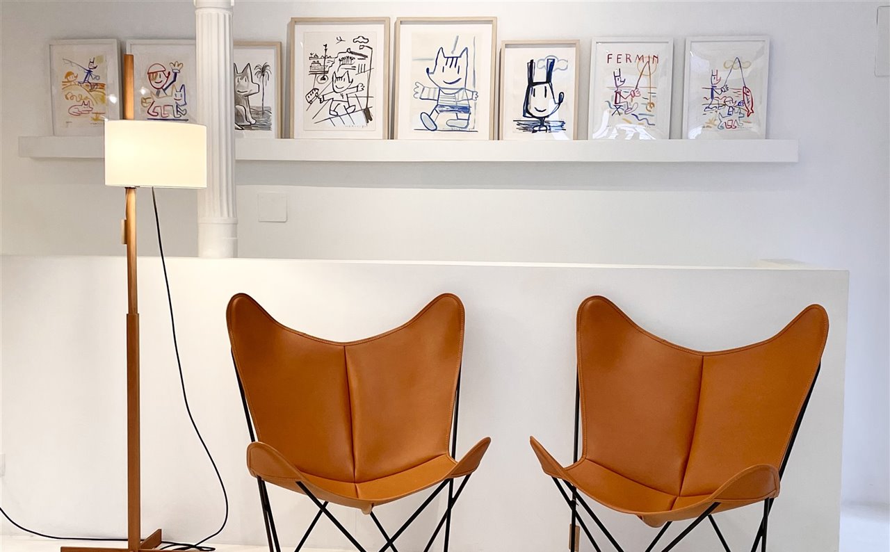 Acuarelas sobre papel, pintadas por Javier Mariscal y a la venta en Llop Madrid.