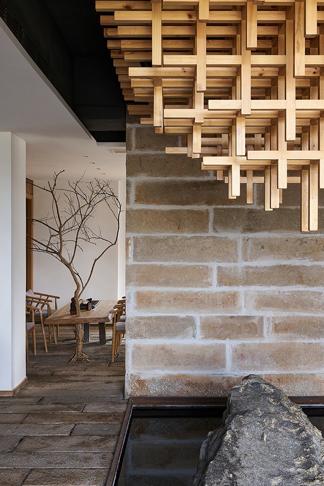 casa en chinaHuang Zhiyong muro de piedra