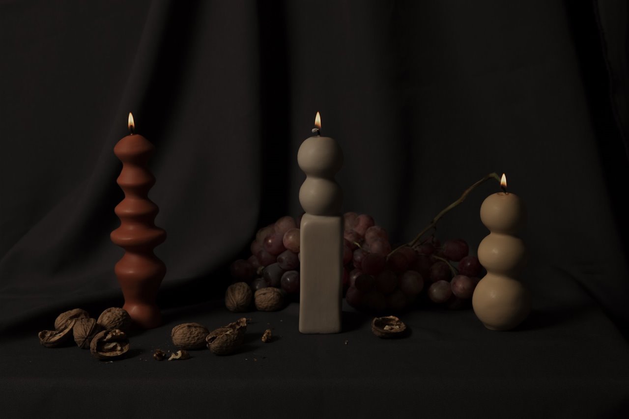 Velas escultóricas de Mulier