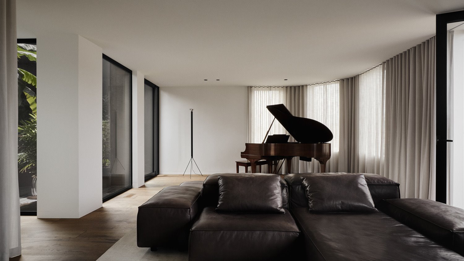 salón con piano