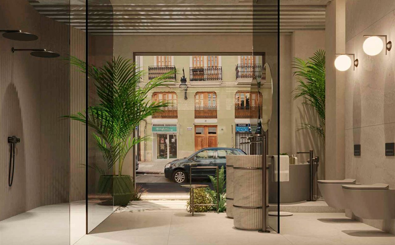 El nuevo showroom de Valencia en la zona de Mercado de Colón se suma a las otras tres que Porcelanosa tiene en la provincia de Valencia, en la propia calle de Colón y en Sedaví y Albuixech.