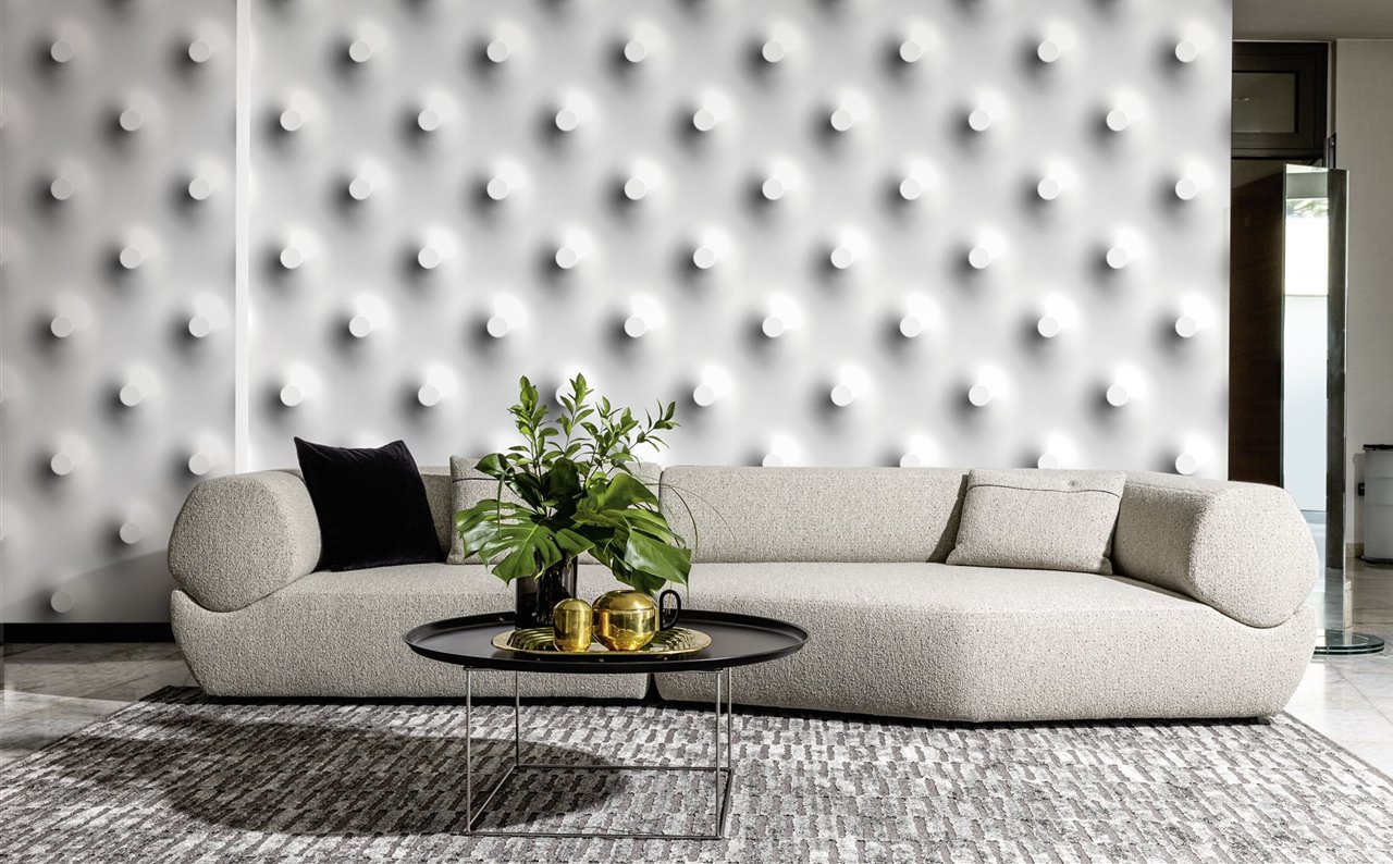 Papeles de pared con relieve.
