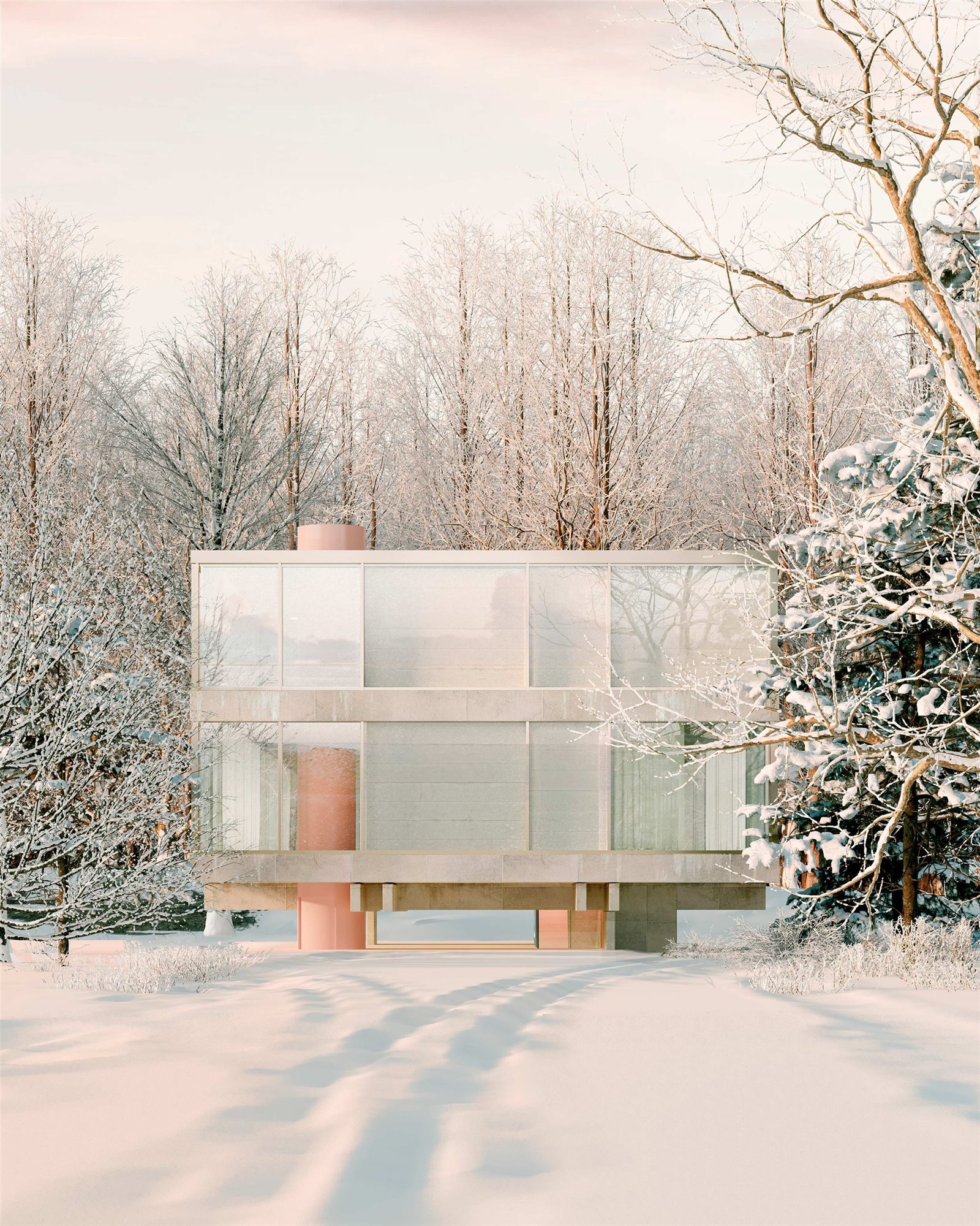 Fachada Winter House de Andrés Reisinger