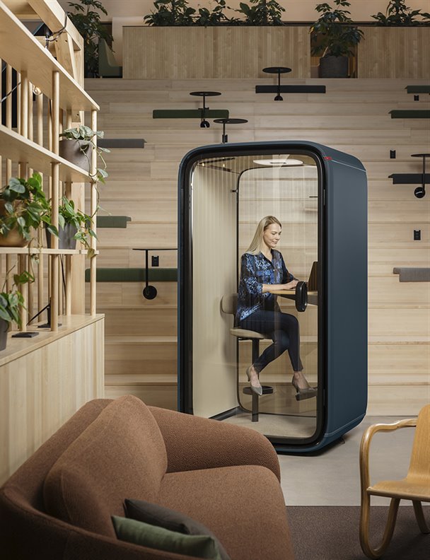 Cabinas insonorizadas y asientos flexibles: así serán las oficinas del futuro