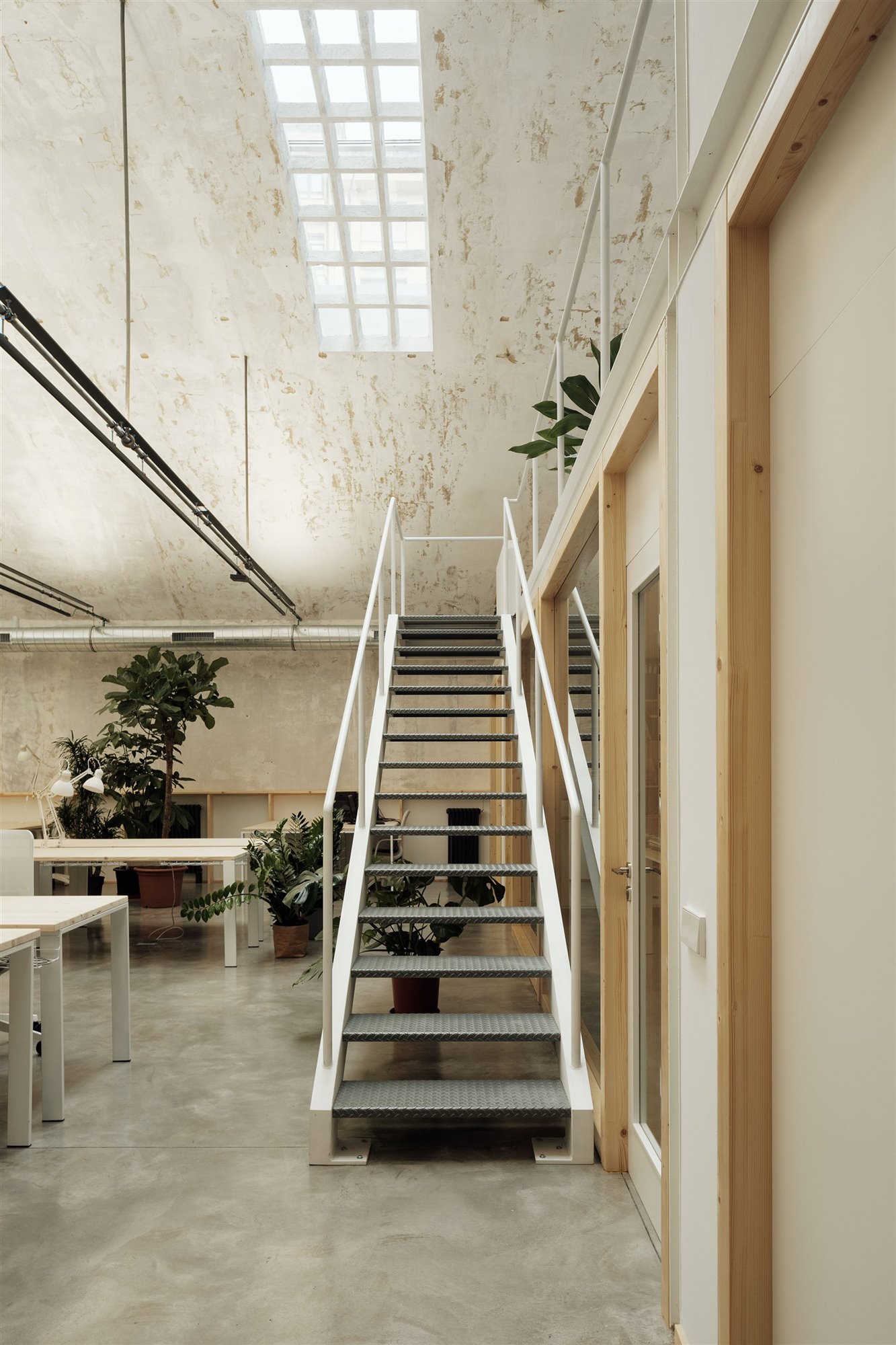Escaleras oficinas Invernadero coworking