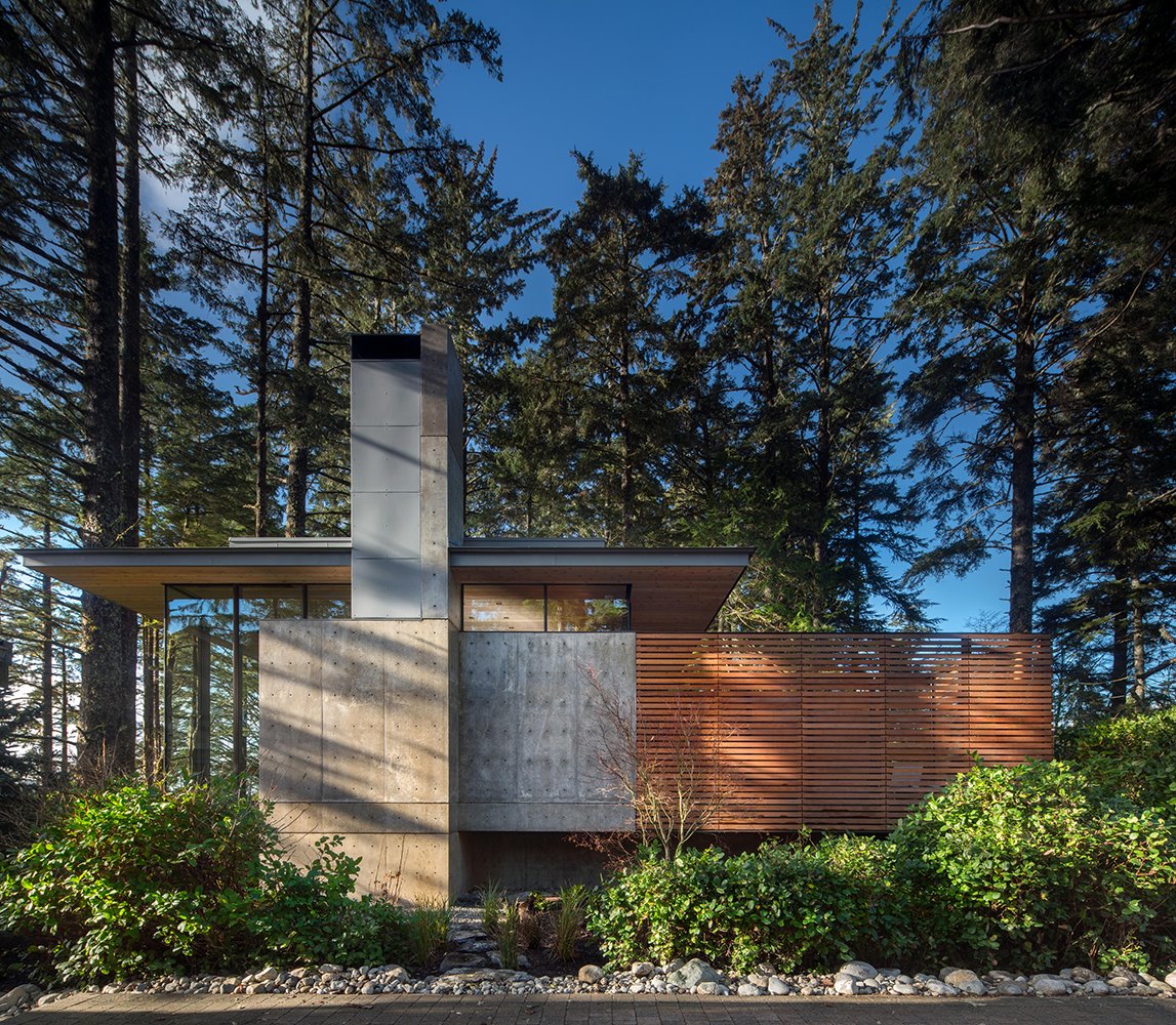 tofino beach house olson kundig vista exterior fachada hormigón madera