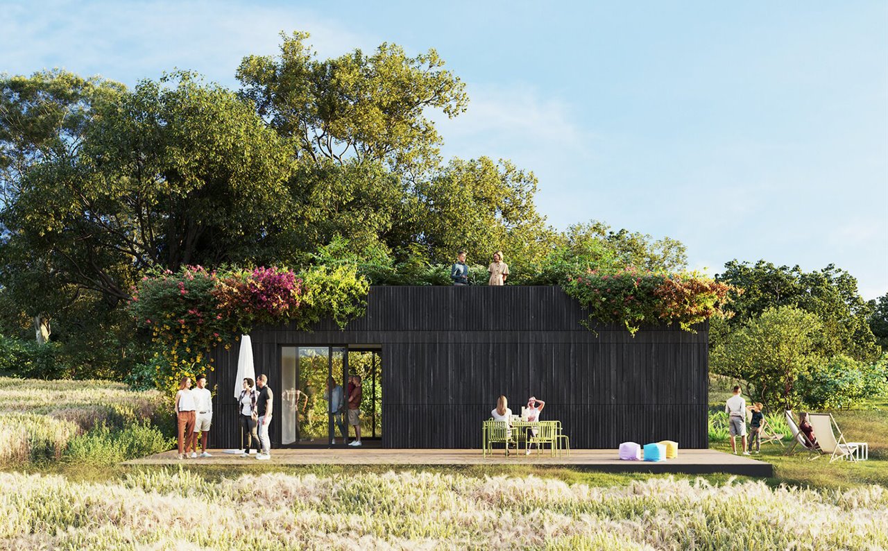 PolyRoom es un módulo compacto de 56 metros cuadrados que integra las funciones básicas de una vivienda.