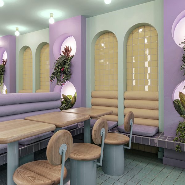 Un restaurante healthy en el que el color (y los azulejos) marcan la diferencia