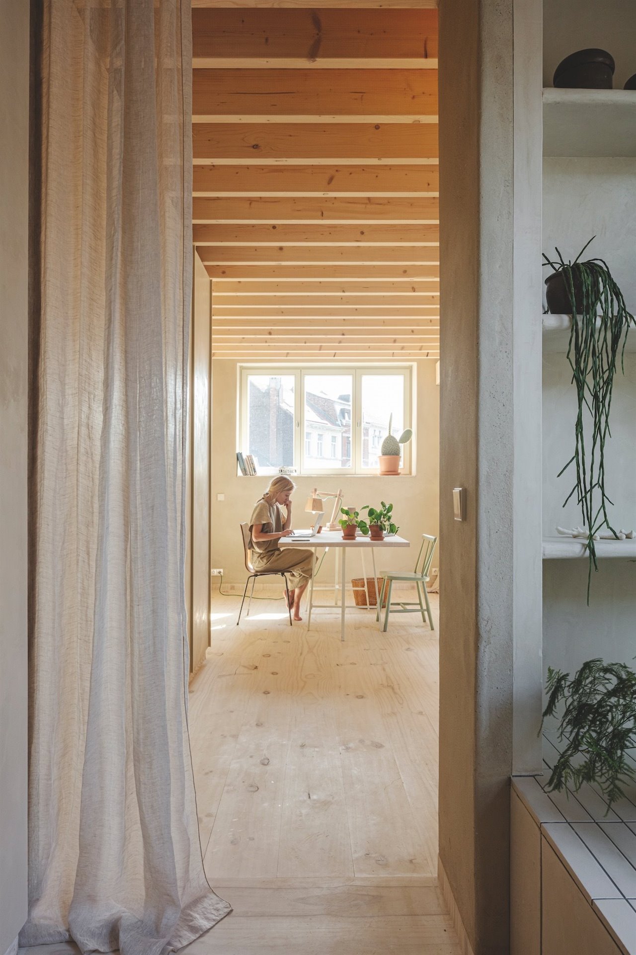 Belleza ecológica en esta casa en Bruselas que lleva la firma de Hanne Eckelmans y Nicolas Coeckelberghs. 