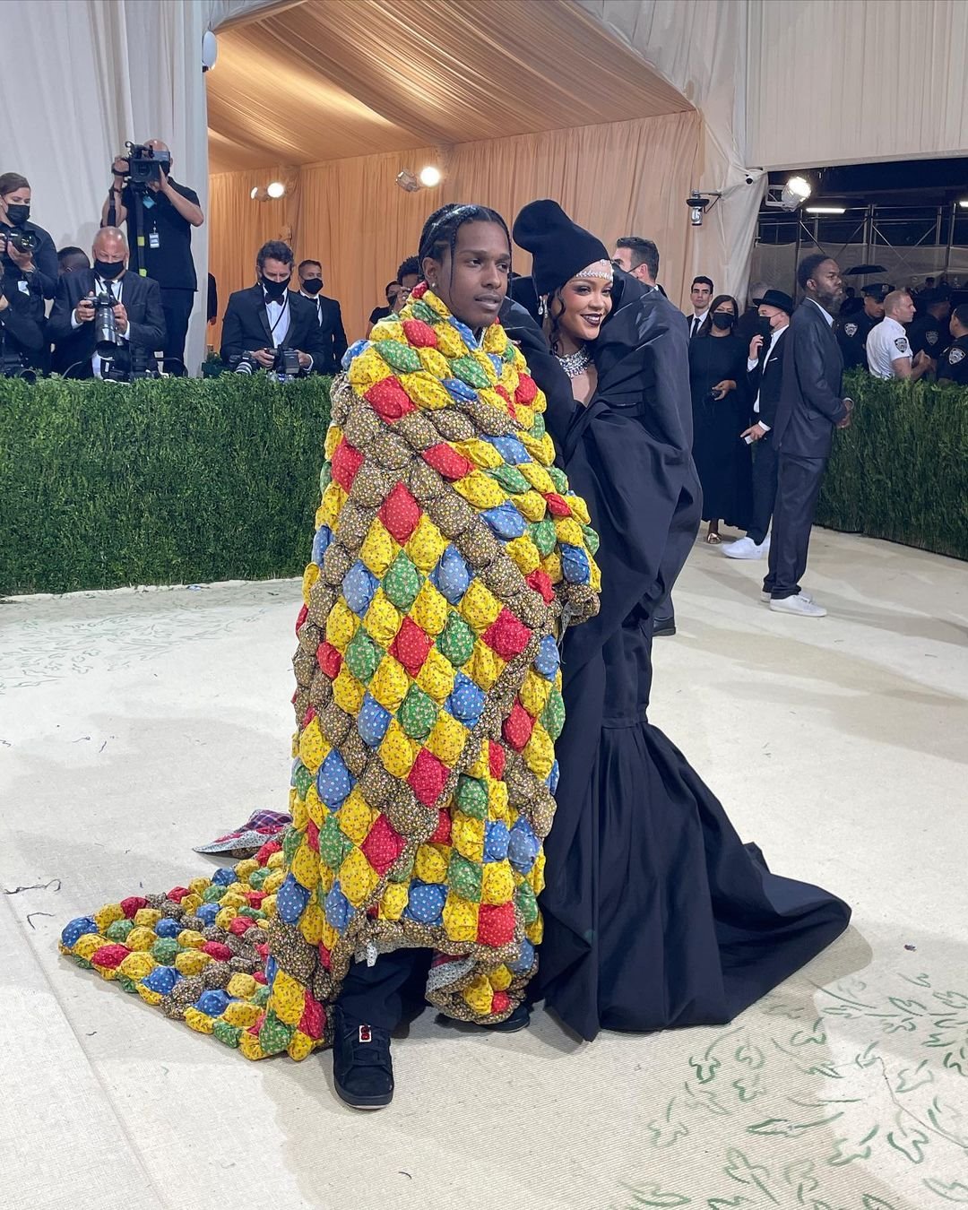 Asap Rocky Rihanna en la gala del MET 2021.