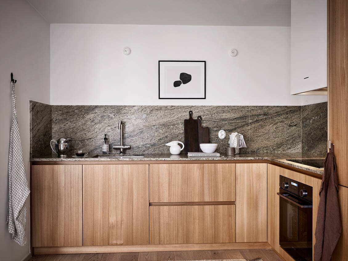Cocina de un mini piso en Suecia