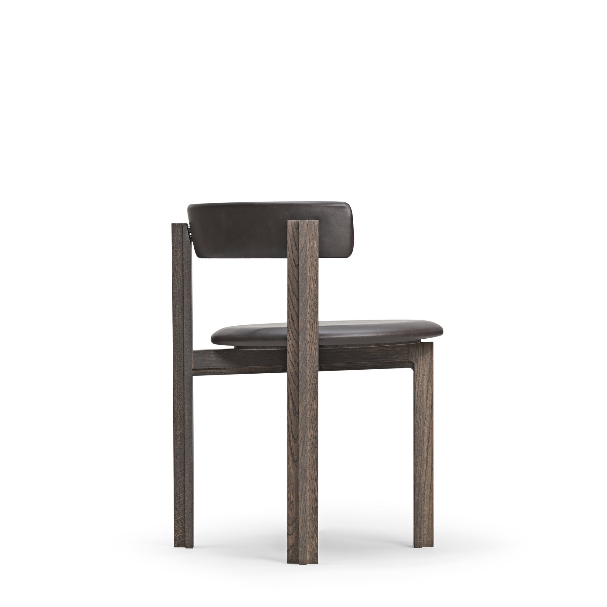 silla estilo escandinavo madera oscura de bodil kjaer