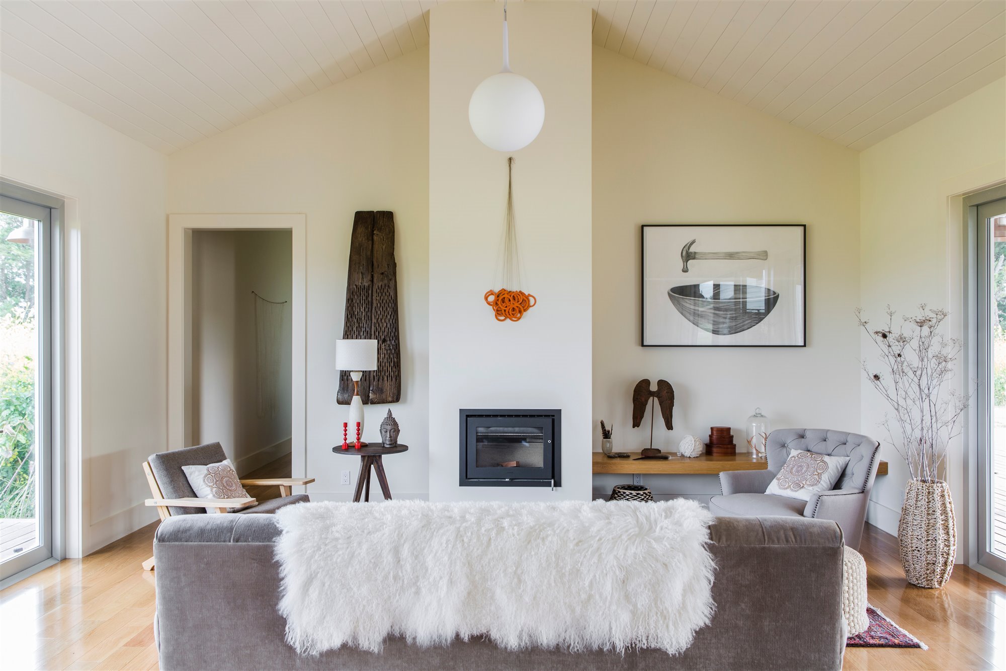 Sonoma Residence casa campo americana estilo Hygge salón