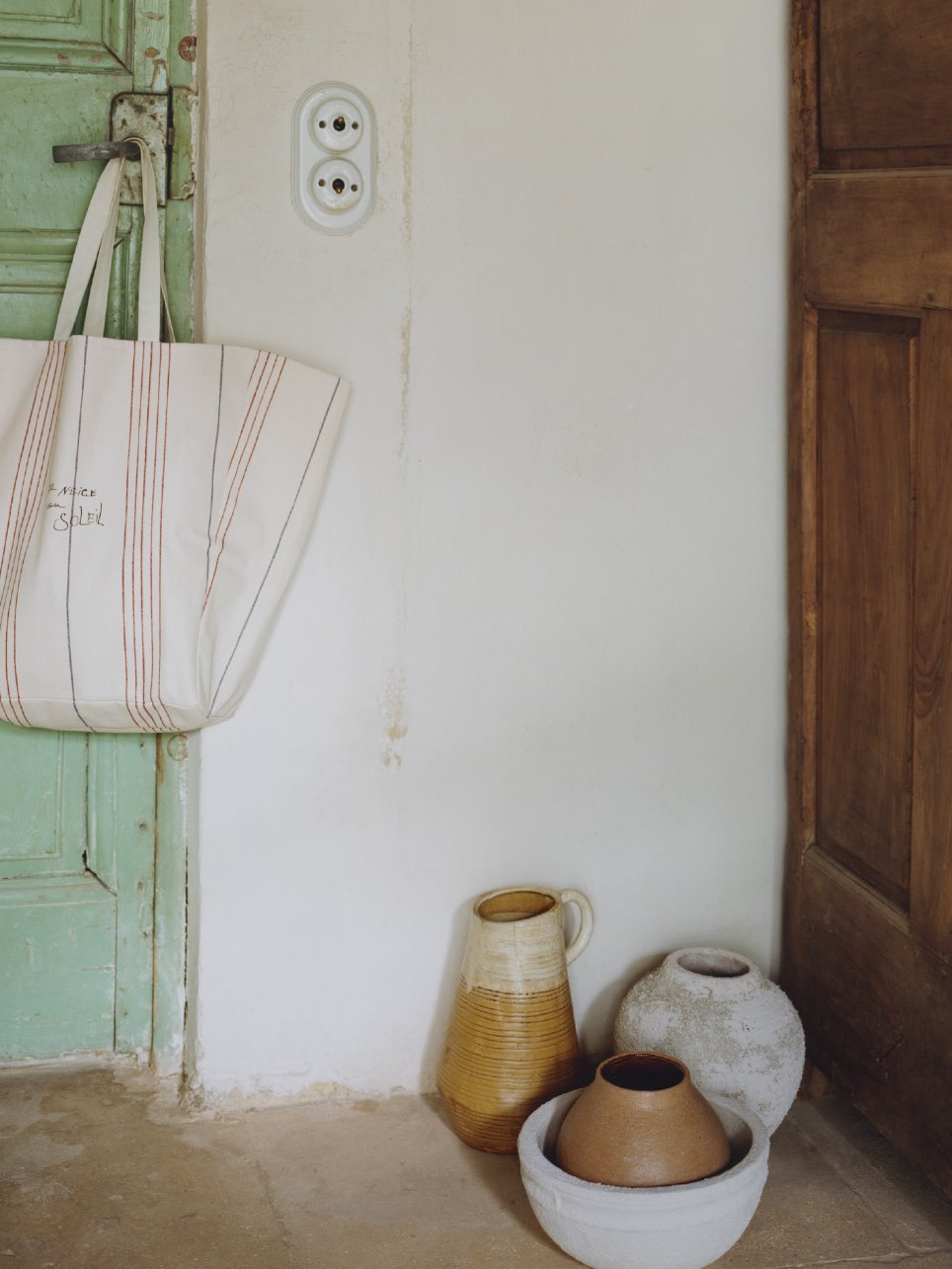 bolsa de tela a rayas de Zara Home Picasso