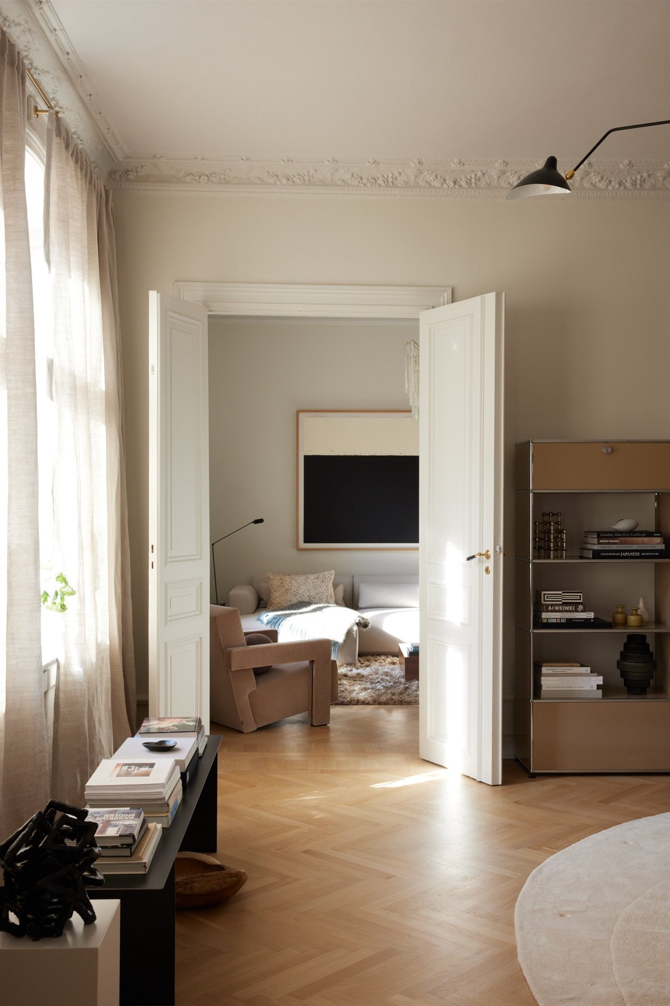 Salón abierto casa Suecia