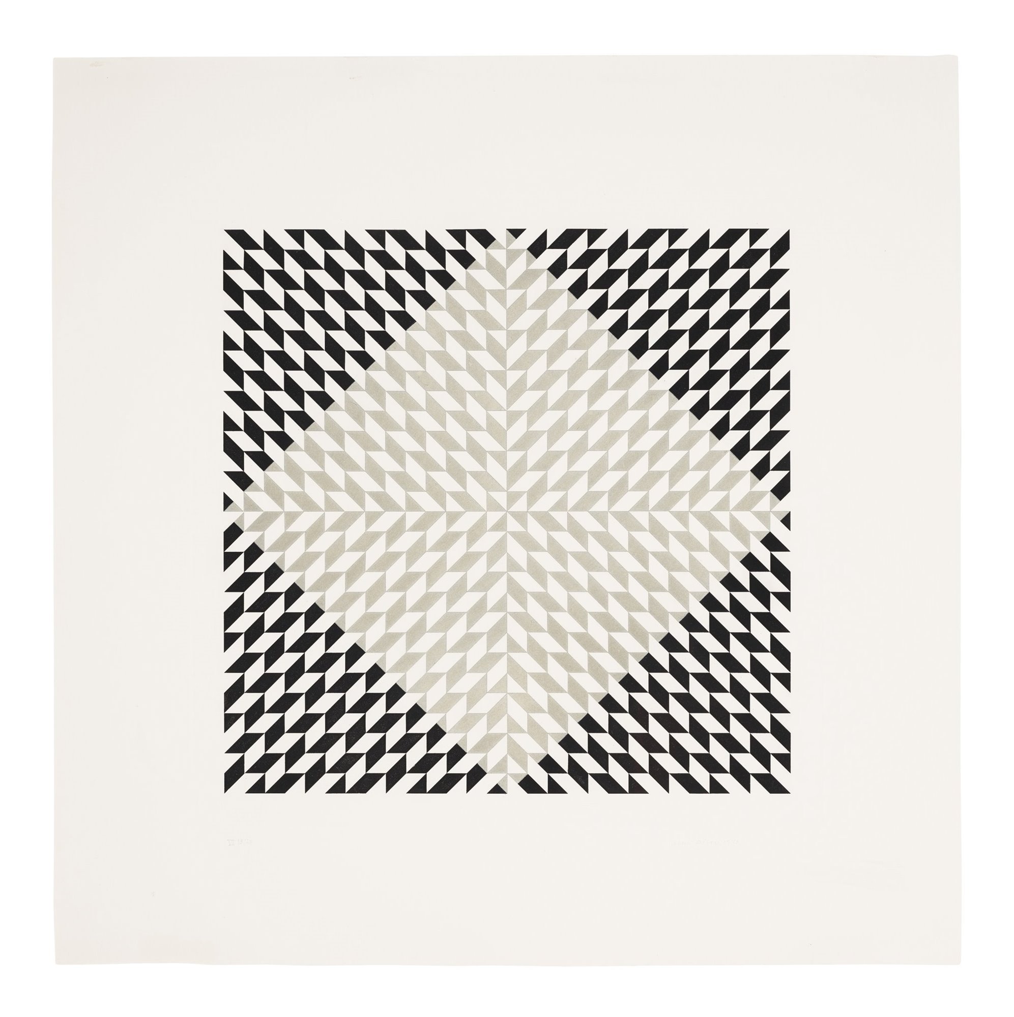 textil blanco y negro de anni albers