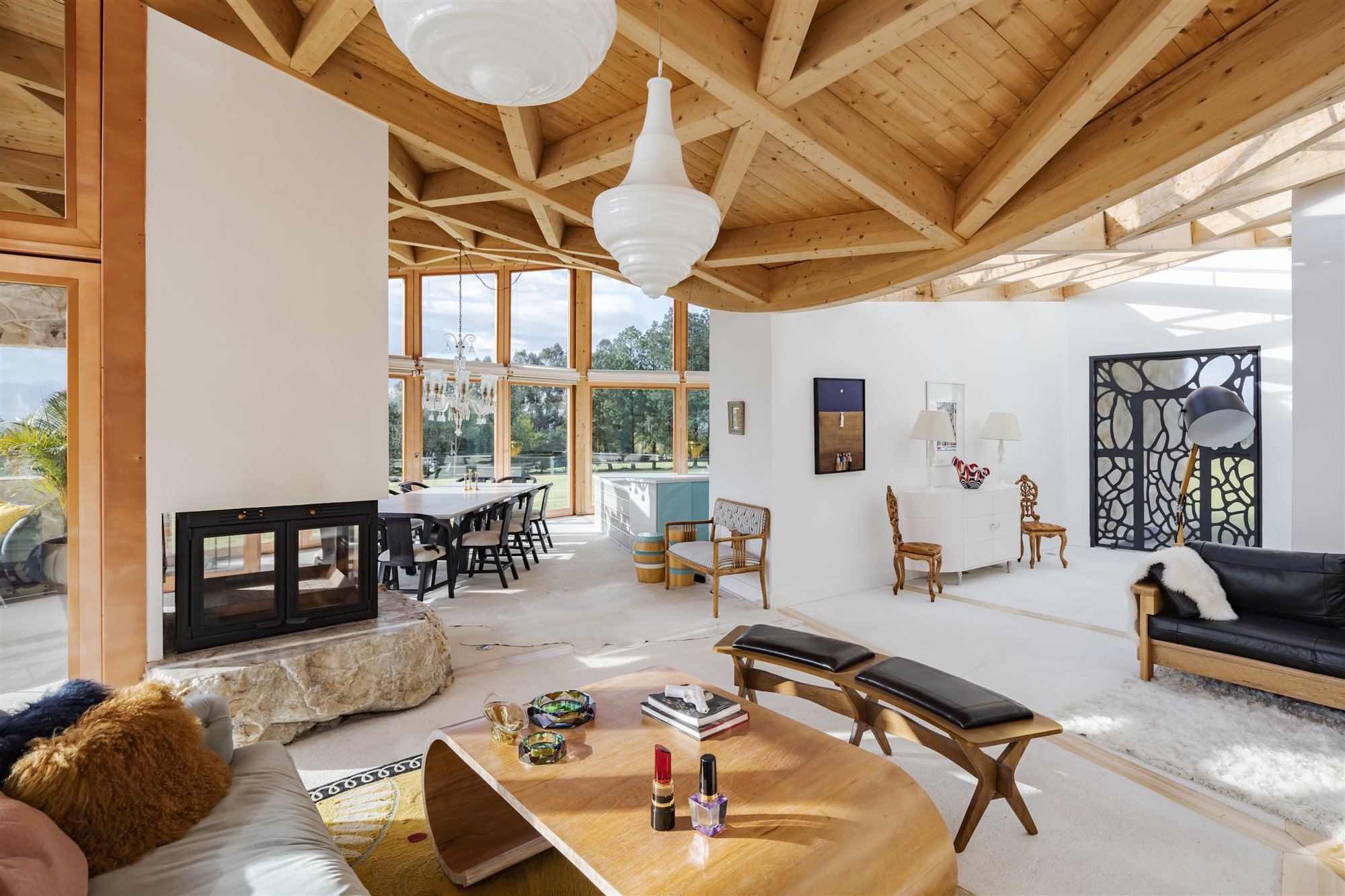 0 salon chimenea casa en los andes