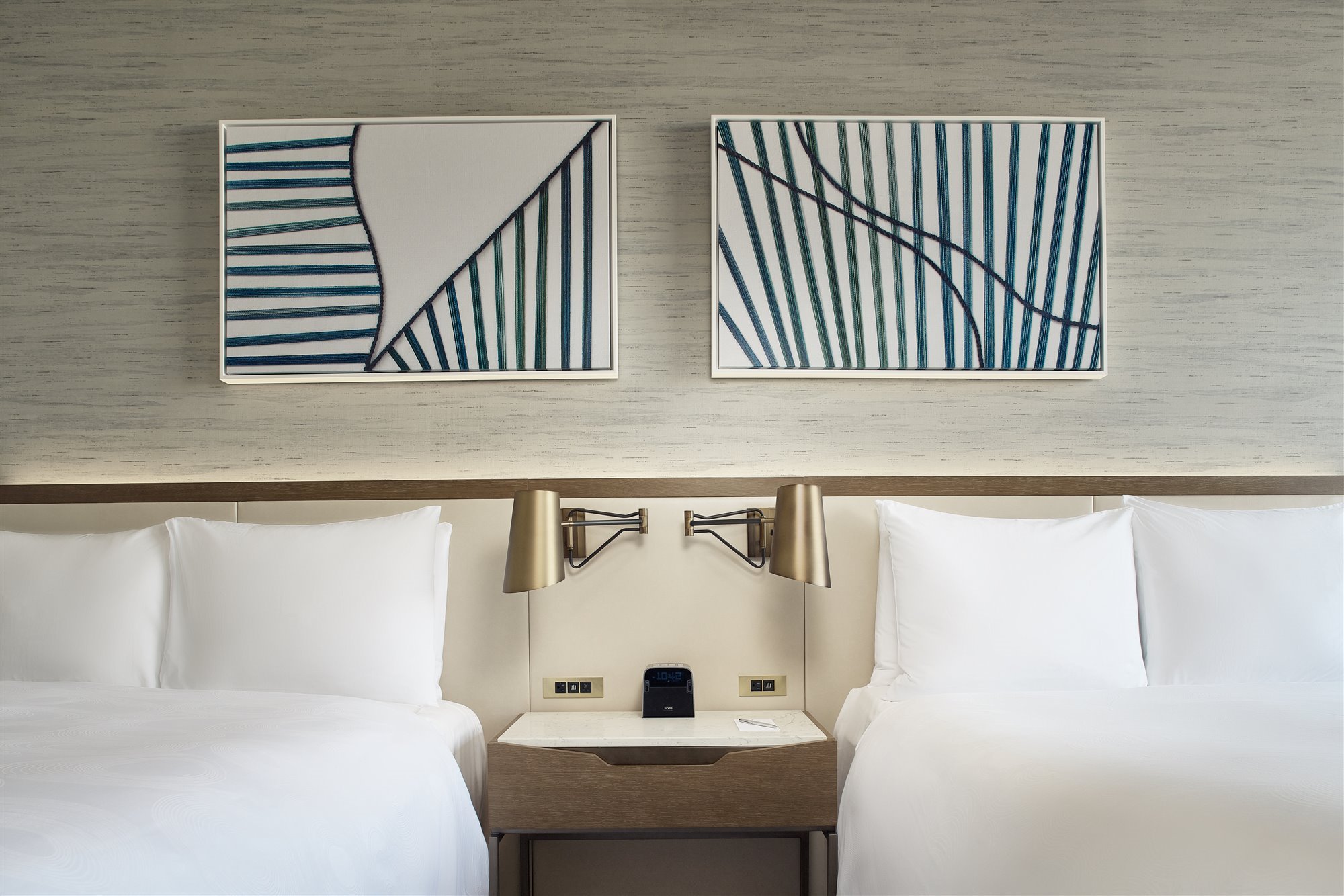 DBDB-DNDB Beds Detail. Detalle de la cama  hotel JW Marriott Mexico
