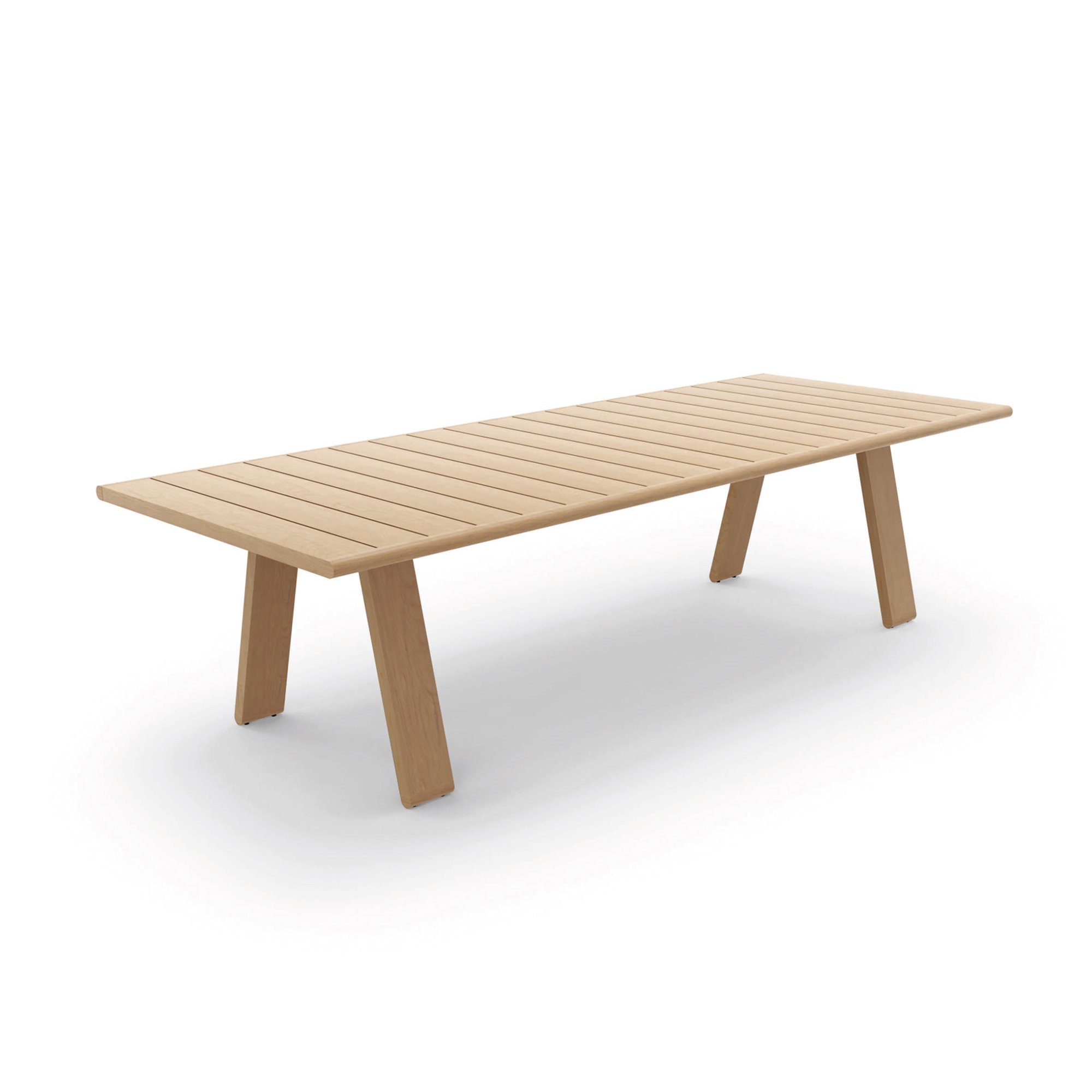mesa comedor exterior madera alargada