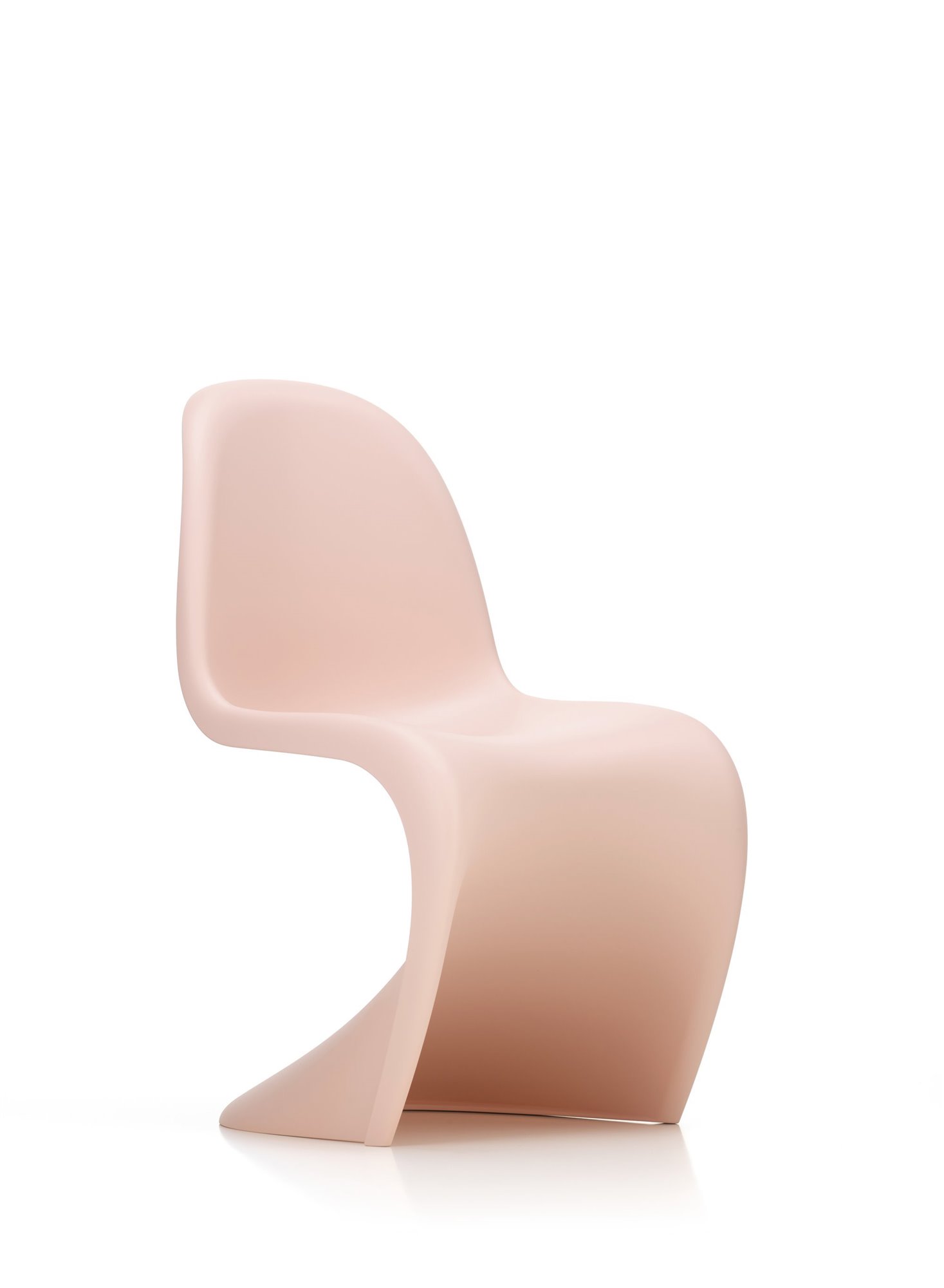 Silla Panton curvada rosa de plástico 